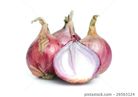 Shallots, onions, isolated on white background 26563124