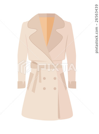 Women Double-Breasted Jacket Isolated on White Women Double-Breasted Jacket Isolated on White 26563439