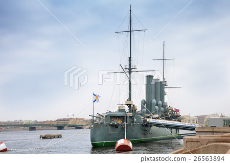 Russian cruiser Aurora in St. Petersburg, Russia Russian cruiser Aurora in St. Petersburg, Russia 26563894