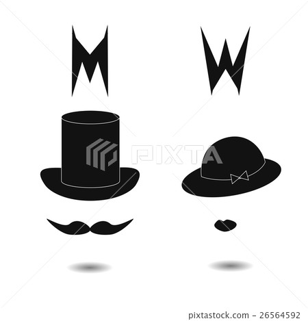 Restroom signs. Extraordinary vector toilet icon. 26564592