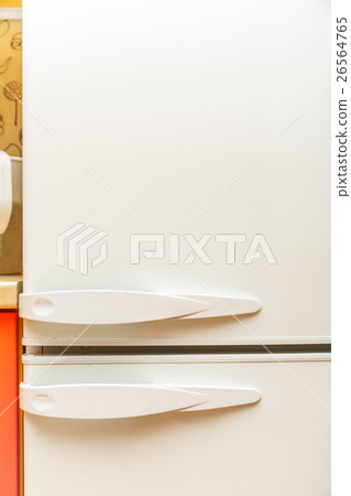 White doors of home refrigerator 26564765