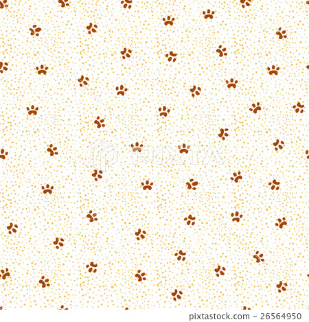 Seamless vector pattern, paws print. Seamless vector pattern, paws print. 26564950