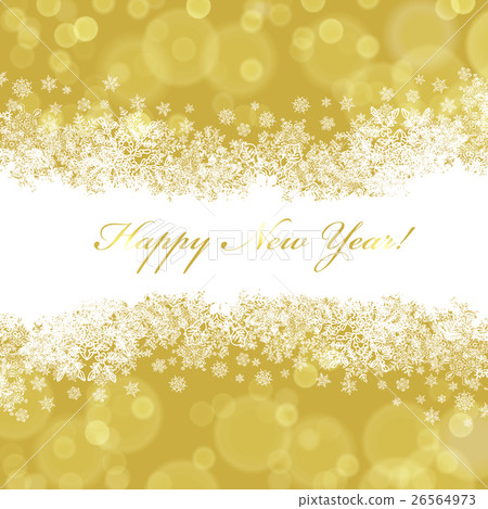 Happy New Year greeting card with golden - Stock Illustration [26564973 ...