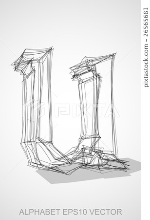 Vector illustration of a Ink sketched U. Hand 26565681