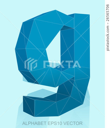 Abstract Blue 3D polygonal G with reflection. EPS Abstract Blue 3D polygonal G with reflection. EPS 26565706