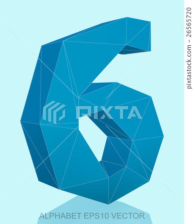 Abstract Blue 3D polygonal 6 with reflection. EPS Abstract Blue 3D polygonal 6 with reflection. EPS 26565720