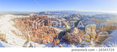 布賴斯峽谷國家公園啟發點 (Inspiration Point) 漂亮的雪景 26565729