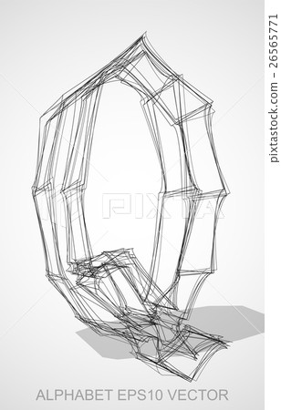 Vector illustration of a Ink sketched Q. Hand Vector illustration of a Ink sketched Q. Hand 26565771