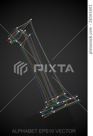Vector illustration of a Multicolor sketched L Vector illustration of a Multicolor sketched L 26565801