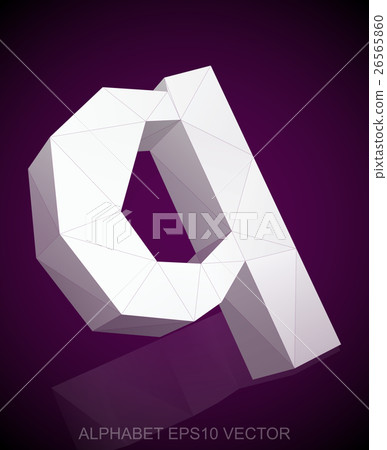 Abstract White 3D polygonal Q with reflection. EPS Abstract White 3D polygonal Q with reflection. EPS 26565860