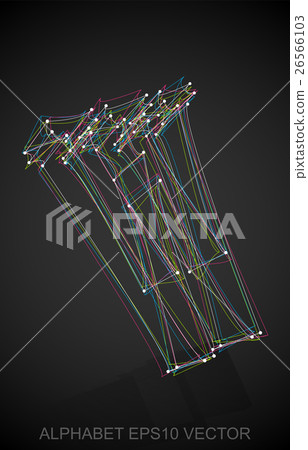 Vector illustration of a Multicolor sketched W Vector illustration of a Multicolor sketched W 26566103