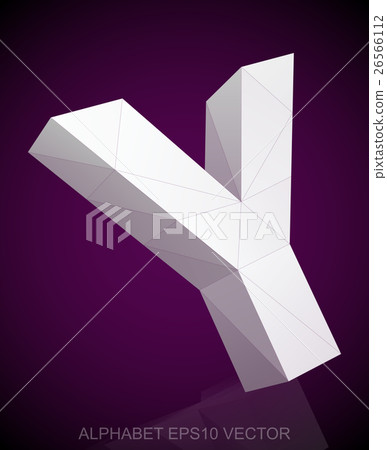 Abstract White 3D polygonal Y with reflection. EPS Abstract White 3D polygonal Y with reflection. EPS 26566112