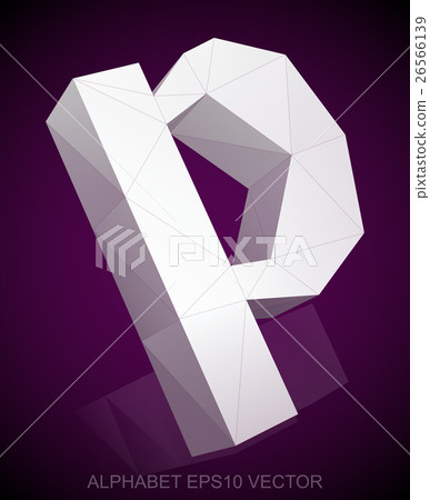 Abstract White 3D polygonal P with reflection. EPS Abstract White 3D polygonal P with reflection. EPS 26566139