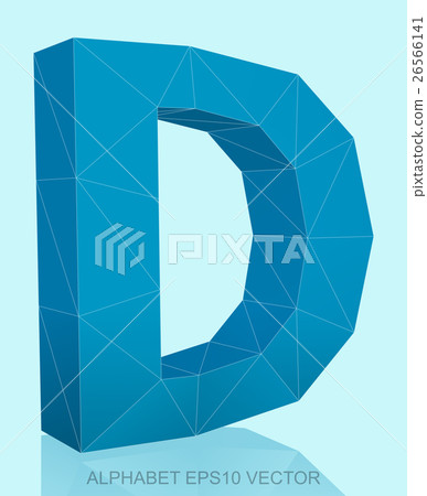 Abstract Blue 3D polygonal D with reflection. EPS Abstract Blue 3D polygonal D with reflection. EPS 26566141