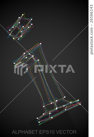Vector illustration of a Multicolor sketched I Vector illustration of a Multicolor sketched I 26566143