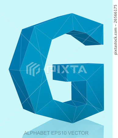 Abstract Blue 3D polygonal G with reflection. EPS Abstract Blue 3D polygonal G with reflection. EPS 26566175