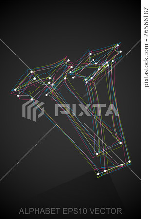Vector illustration of a Multicolor sketched V Vector illustration of a Multicolor sketched V 26566187
