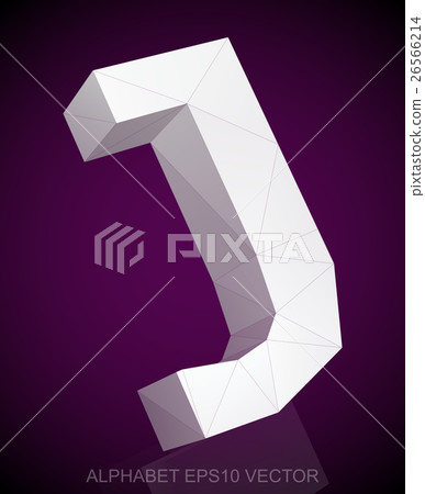 Abstract White 3D polygonal J with reflection. EPS Abstract White 3D polygonal J with reflection. EPS 26566214