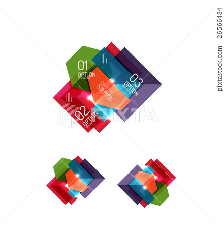 Set of abstract geometric paper graphic layouts Set of abstract geometric paper graphic layouts 26566484