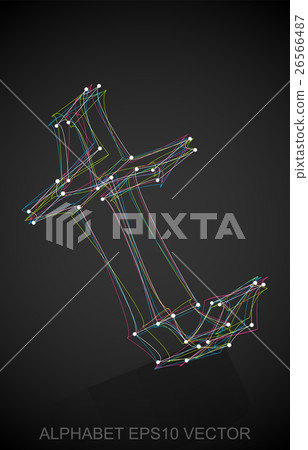 Vector illustration of a Multicolor sketched T Vector illustration of a Multicolor sketched T 26566487