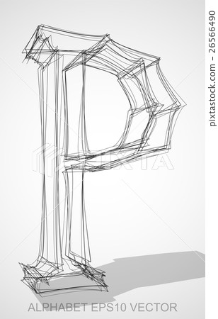 Vector illustration of a Ink sketched P. Hand 26566490