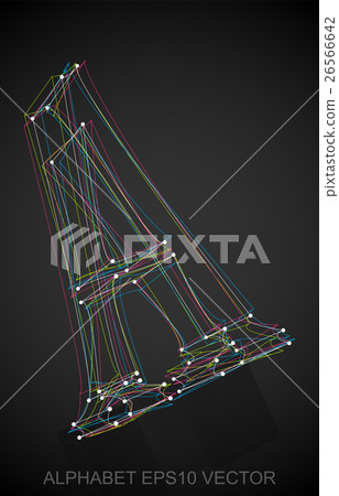 Vector illustration of a Multicolor sketched A Vector illustration of a Multicolor sketched A 26566642
