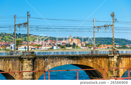 Railway bridges over the Bidasoa river on the Railway bridges over the Bidasoa river on the 26566908
