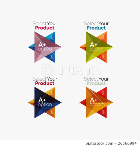 Set of triangle geometric business infographic Set of triangle geometric business infographic 26566994