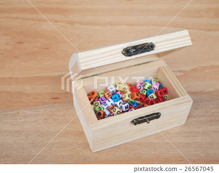 Alphabets in a small wooden box Alphabets in a small wooden box 26567045