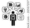 Back to school. Pictogram icon set. 26567207