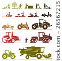 Agricultural mechanization icons. 26567215
