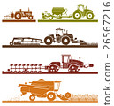 Agricultural mechanization icons. 26567216