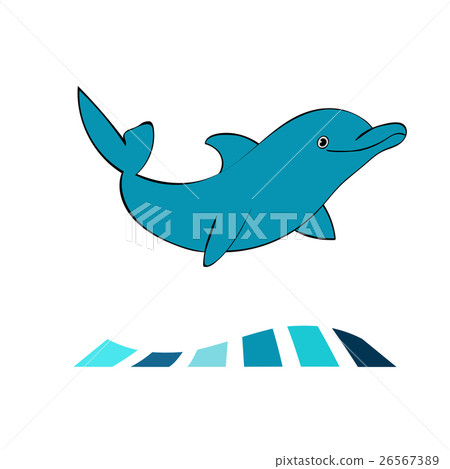 Dolphin sea animal silhouette . 26567389