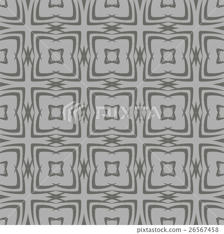 Grey Ornamental Seamless Line Pattern 26567458