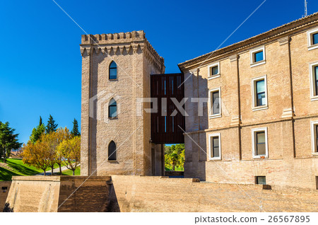 Aljaferia, a fortified medieval Islamic palace in 26567895