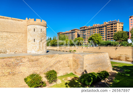 Aljaferia, a fortified medieval Islamic palace in Aljaferia, a fortified medieval Islamic palace in 26567897