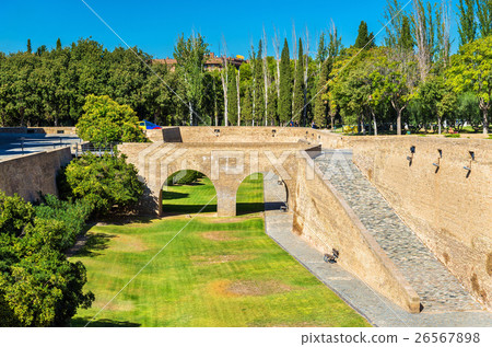 Aljaferia, a fortified medieval Islamic palace in 26567898