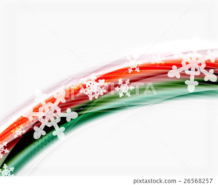 Snowflakes on wave line, Christmas and New Year 26568257