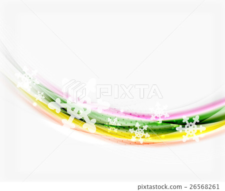 Snowflakes on wave line, Christmas and New Year 26568261