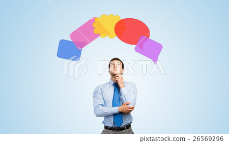 Businessman thinking about something 26569296