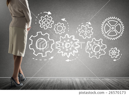 Gears mechanism as teamwork concept 26570173