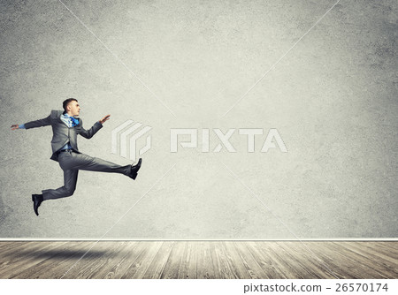 Businessman jumping high 26570174