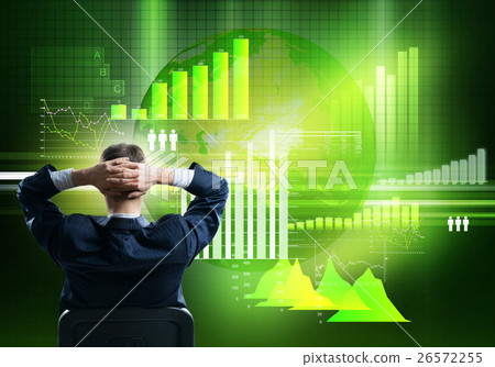 Relaxed businessman in chair 26572255