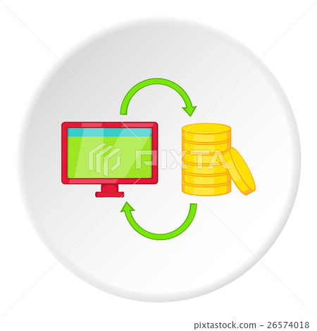 Online earnings icon, cartoon style - Stock Illustration [26574018] - PIXTA