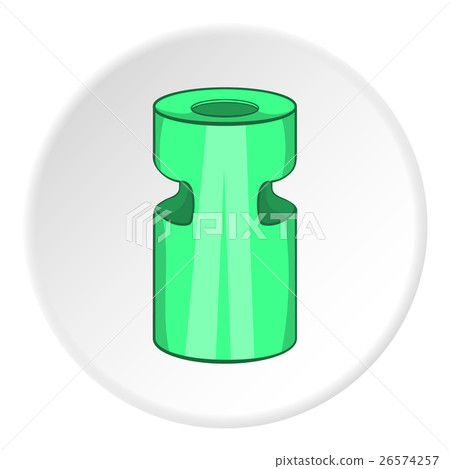 Trash ashtray icon, cartoon style 26574257