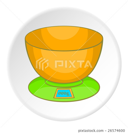 Kitchen scales icon, cartoon style 26574600