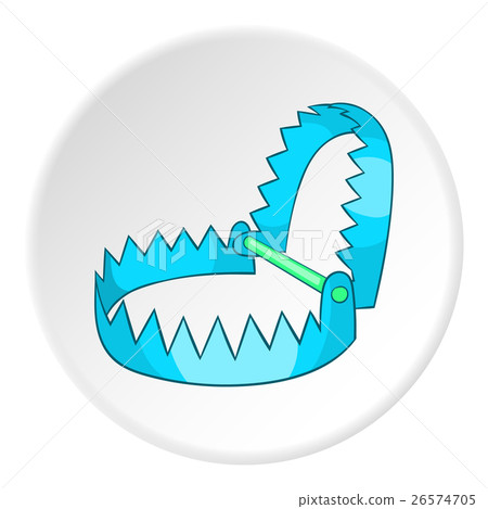 Sharp metal trap icon, cartoon style 26574705