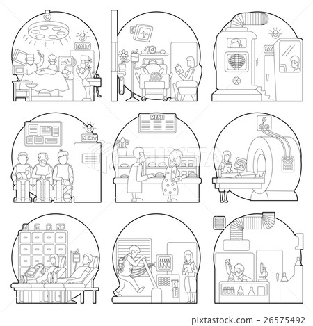 Medicine concepts set, outline style 26575492