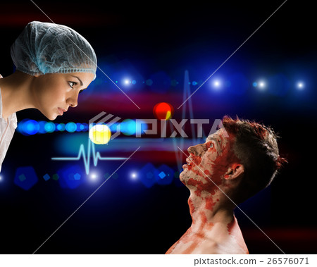 wounded man and the doctor wounded man and the doctor 26576071