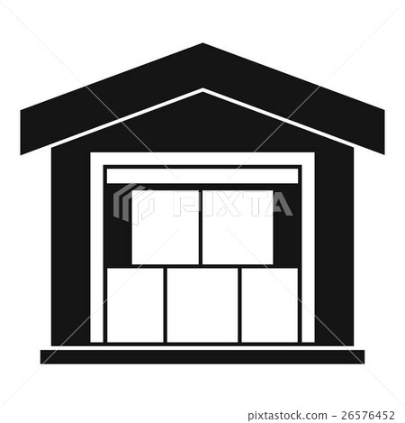 Warehouse building icon, simple style 26576452
